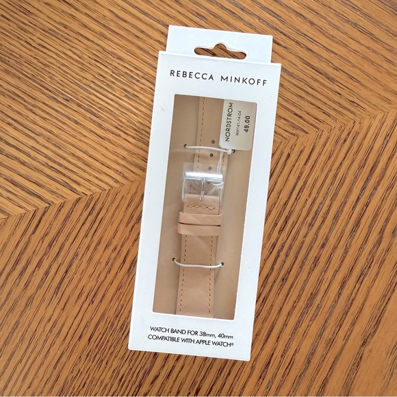 REBECCA MINKOFF Apple Watch Strap - Nude Leather - Picture 1 of 5